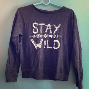 Graphic Grey long sleeve shirt